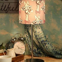 green girgit Pink Printed Buffet Lamp with Shade-20