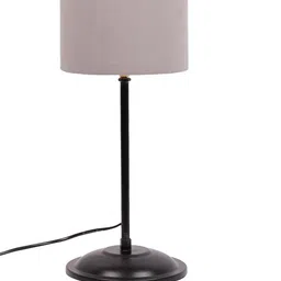 Devansh Grey Self Design Traditional Table Lamp with Shade image 3