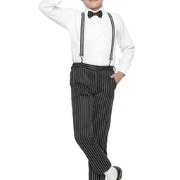Jeetethnics Boys White & Black Shirt with Trousers & Suspender-image-81