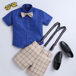 Jeetethnics Boys Shirt Collar Shirt with Shorts-5