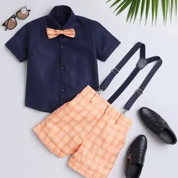 Jeetethnics Boys Shirt Collar Shirt & Shorts With Suspenders-40
