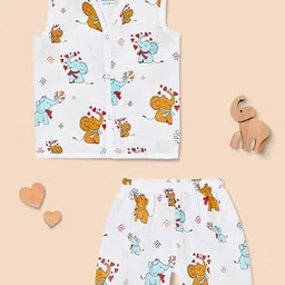 The Boo Boo Club Infants Pure Cotton Printed Sustainable Top with Shorts-35