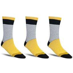 Dollar Socks Men Pack Of 3 Striped Calf Length Socks-image-86