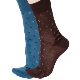 Bodycare Men Pack Of 2 Patterned Cotton Calf Length Socks-image-27
