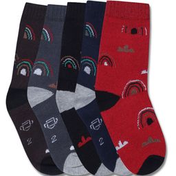 Dollar Socks Kids Pack Of 5 Assorted Cotton Calf Length Socks-image-77