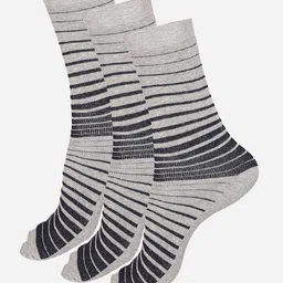 Bodycare Men Pack Of 3 Striped Mid Calf-Length Socks-image-58
