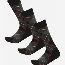Bodycare Men Pack Of 3 Printed Mid Calf-Length Socks-12