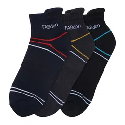 FABdon Men Pack Of 3 Anti-Odour Ankle-Length Socks-image-40