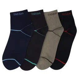 FABdon Men Pack Of 4 Anti-Odour Ankle-Length Socks-image-27