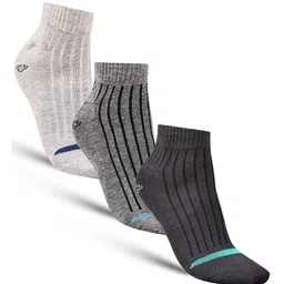Dollar Socks Men Pack Of 3 Striped Cotton Ankle-Length Socks-image-54