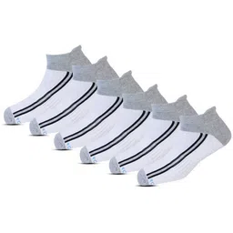 RC. ROYAL CLASS Men Pack Of 6 Striped Cotton Ankle-Length Terry Socks-31