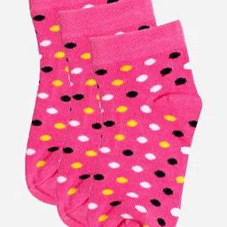 Bodycare Girls  Pack Of 3 Patterned Cotton Ankle-Length Socks-50
