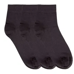 N2S NEXT2SKIN Men Pack Of 3 Grey Solid Combed Cotton Ankle-Length Socks-image-40