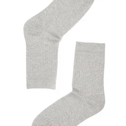 TOFFCRAFT Men Grey Solid Above Ankle-Length Socks-58
