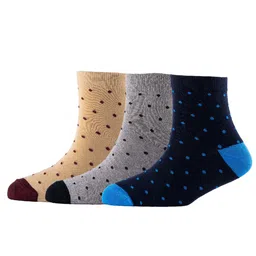 Cotstyle Men Pack Of 3 Dotted Organic Cotton Above Ankle-Length Socks-image-64