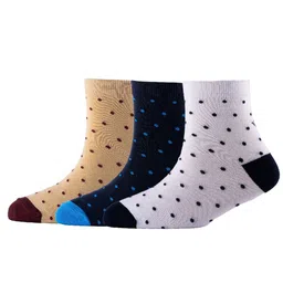 Cotstyle Men Pack Of 3 Dotted Organic Cotton Above Ankle-Length Socks-image-67