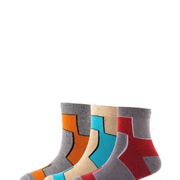 Cotstyle Men Pack Of 3 Patterned Pure Cotton Above Socks-10