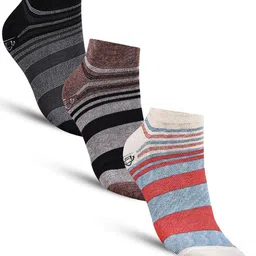 Dollar Socks Assorted Pack Of 3 Sweat Absorbency Cotton Ankle-Length Socks-image-87