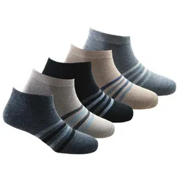 The Roadster Lifestyle Co Unisex Pack Of 5 Striped Ankle-Length Socks-41