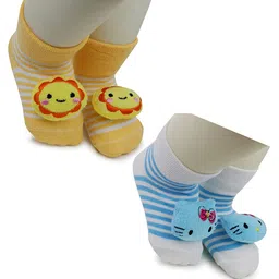 BAESD Infants Pack of 2 Striped Ankle-Length Socks-14