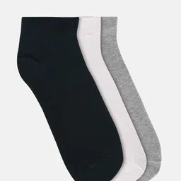 JUMP USA Men Pack Of 3 Solid Ankle Length Socks-picture-23