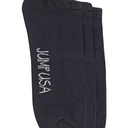 JUMP USA Pack of 3 Men Black & White Patterned Shoe-Liner Socks-18