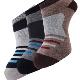 Dollar Socks Men Pack Of 3 Assorted Cotton Ankle Length Socks-30