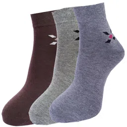 Dollar Socks Men Pack of 3 Assorted Cotton Ankle Length Socks-image-65