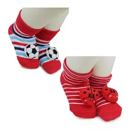 BAESD Infants Pack Of 2 Patterned Ankle Length Socks-3