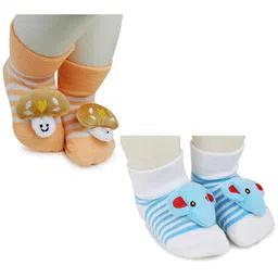 BAESD Infants Pack Of 2 Patterned Ankle Length Socks-2