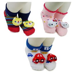 BAESD Infants Pack Of 3 Patterned Ankle Length Socks-0
