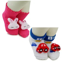 BAESD Infants Pack Of 2 Patterned Ankle Length Socks-13