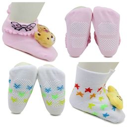 BAESD Infants Pack Of 2 Printed Anti-Skid Ankle Length Socks-image-87