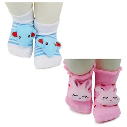BAESD Infants Pack Of 2 Patterned Ankle Length Socks-10