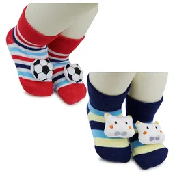 BAESD Infants Pack Of 2 Patterned Ankle Length Socks-11