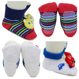 BAESD Infants Pack Of 2 Printed Anti-Skid Ankle Length Socks-image-54