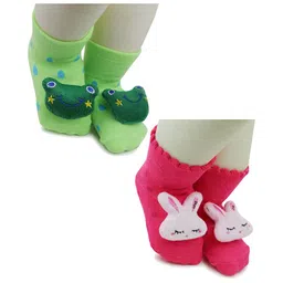 BAESD Infants Pack Of 2 Patterned Ankle Length Socks-16