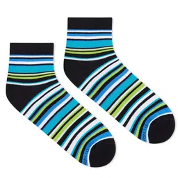 Dynamocks Unisex Multicoloured Striped Ankle-Length Socks-27
