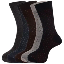 Dollar Socks Men Pack of 5 Assorted Cotton Full-Length Socks-40