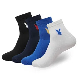 Playboy Men Pack Of 4 High Ankle-Length Socks-image-33