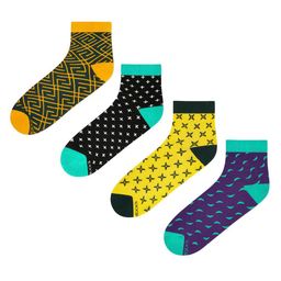 Dynamocks Unisex Pack Of 4 Patterned Ankle-Length Socks image 2