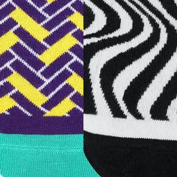 Dynamocks Unisex Pack Of 2 Patterned Mono & Urbane Calf Length Socks image 5