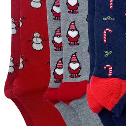 Mint & Oak Men Pack Of 3 Patterned Calf-Length Socks image 4