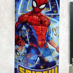 Marvel Unisex Kids Blue & Red Marvel Spiderman Printed 350 GSM Bath Towel-image-44