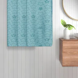 FABINALIV Turquoise Blue Kids 3 Pieces Geometric Printed Cotton 350 GSM Bath Towels-image-81