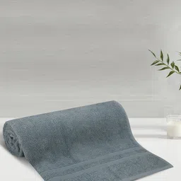 LUSH & BEYOND Blue Striped Pure Cotton 500 GSM Bath Towel-image-5