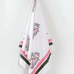 HANDICRAFT PALACE Pink & White Printed Pure Cotton 250GSM Premium Waffle Bath Towel-picture-20