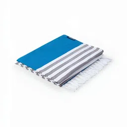 Liveology Blue & White Striped Printed 200 GSM Bath Towel-picture-10