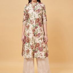 RANGMANCH BY PANTALOONS Floral Printed Regular Kurta with Trousers-picture-35
