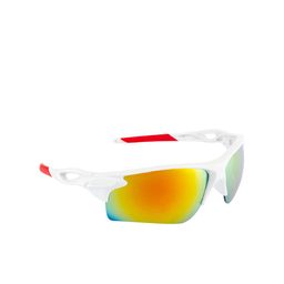 Clark N Palmer Unisex Mirrored Lens & White Sports Sunglasses with UV Protected Lens-0